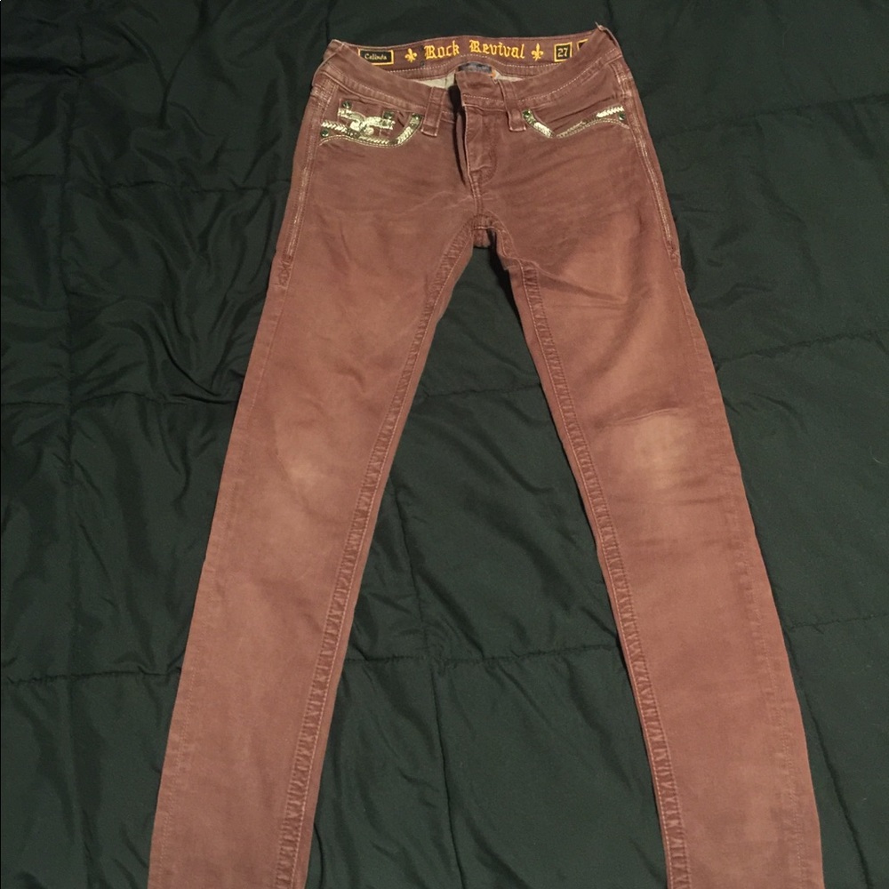 Maroon Rock revival skinny jeans (27)